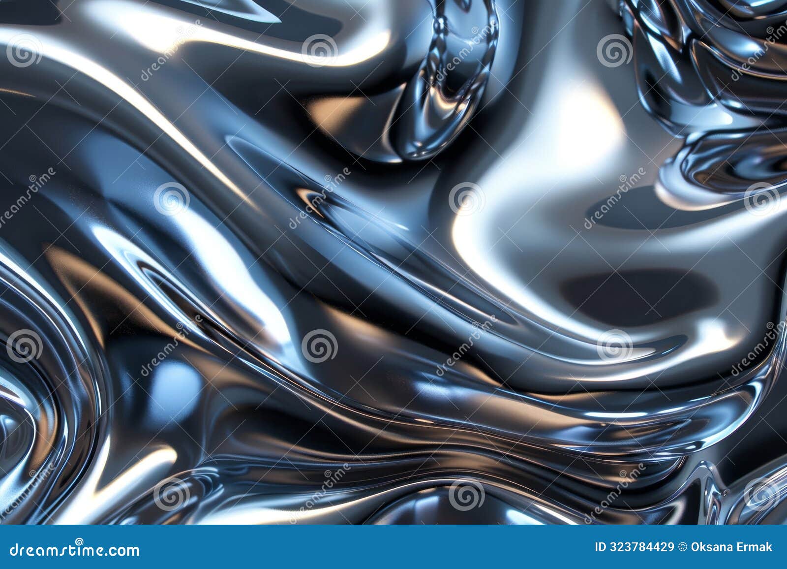 liquid metal 3d s, longing, balance, fluctuation concept, color flowing s