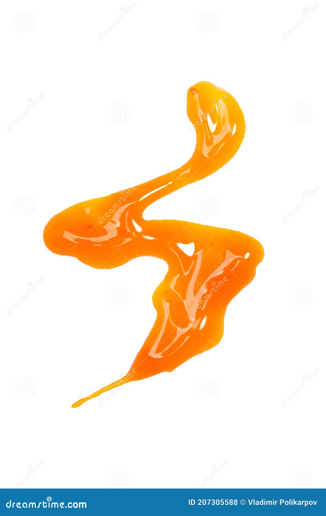 Liquid Orange Jelly Isolated on White Background Stock Photo Image of