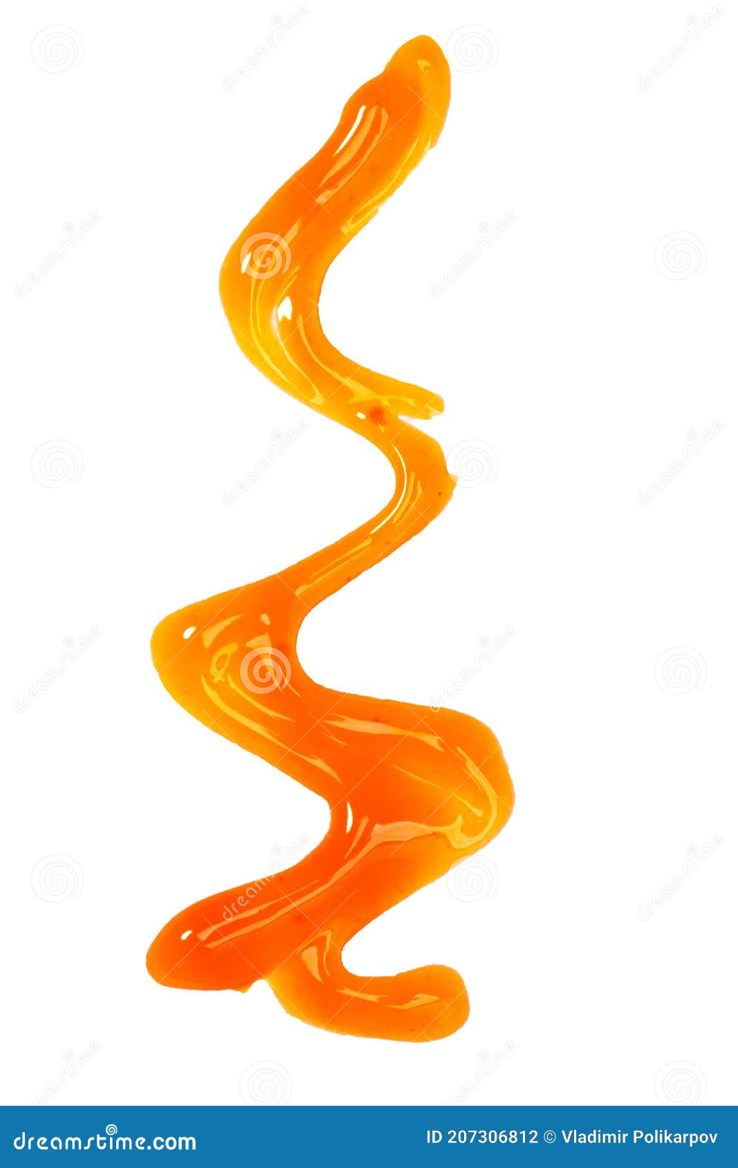 Liquid Orange Jelly Isolated on White Background Stock Photo Image of