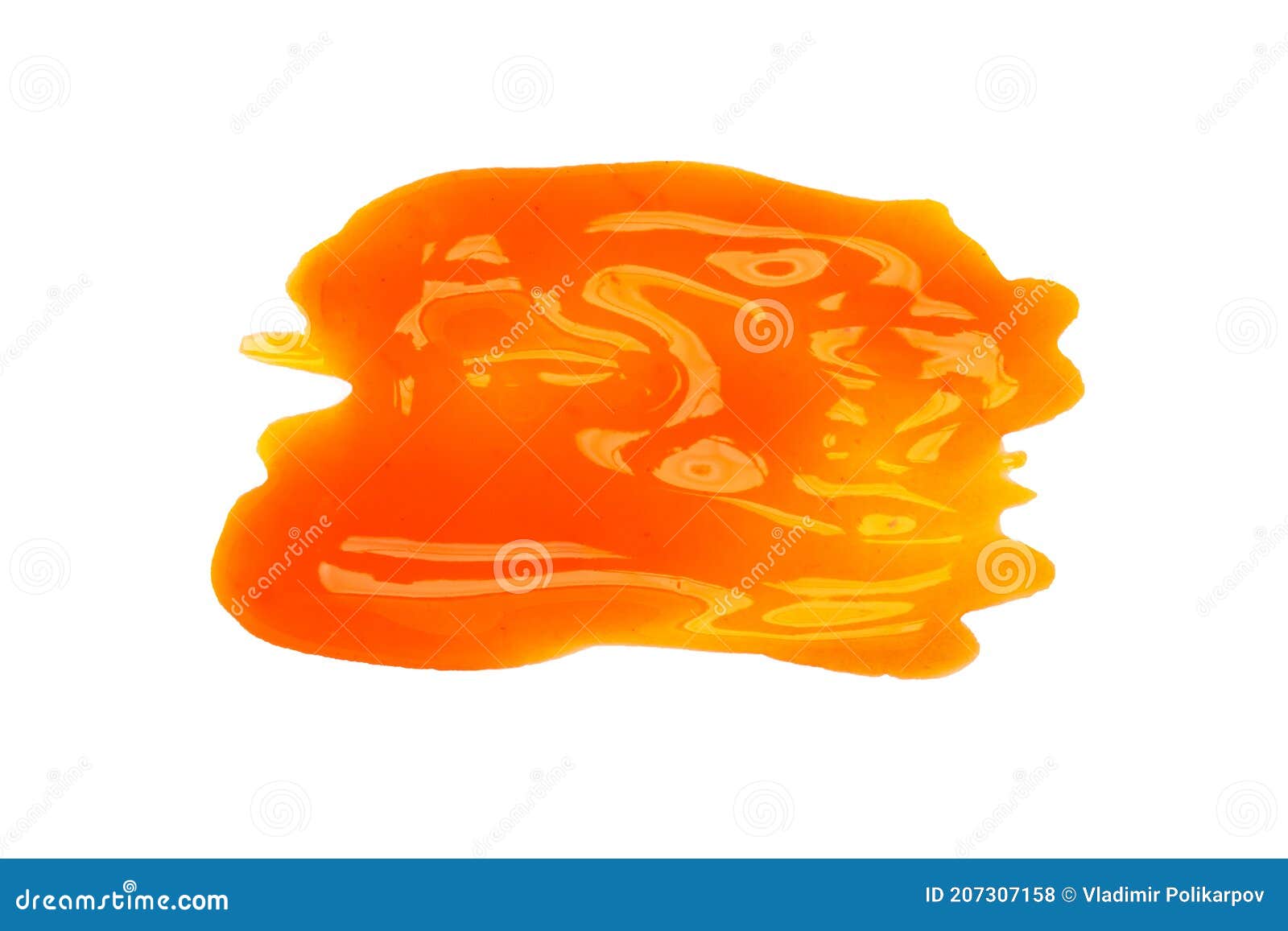 Liquid Orange Jelly Isolated on White Background Stock Photo Image of