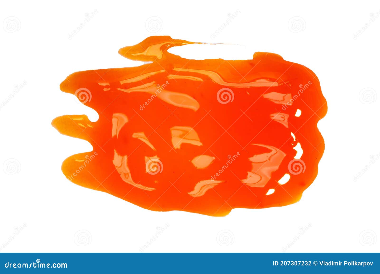 Liquid Orange Jelly Isolated on White Background Stock Photo Image of