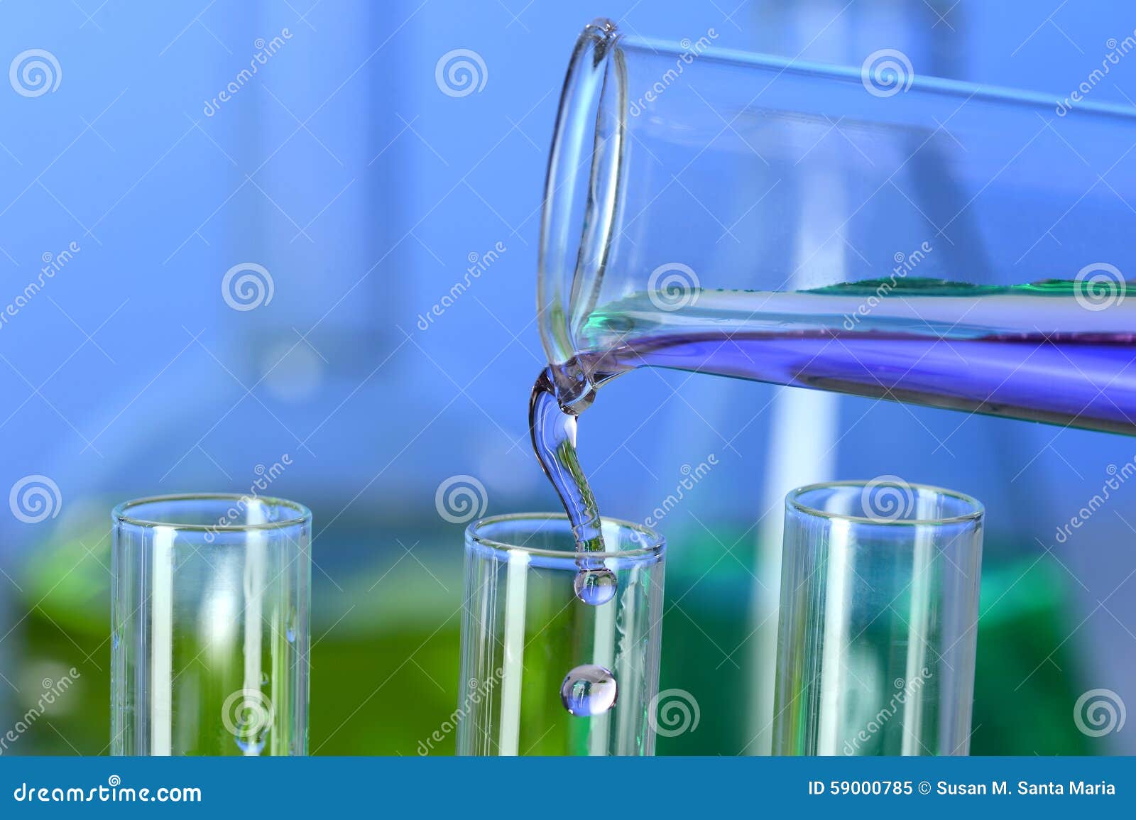 Liquid Pouring into Test Tube Stock Image Image of flask, experiment