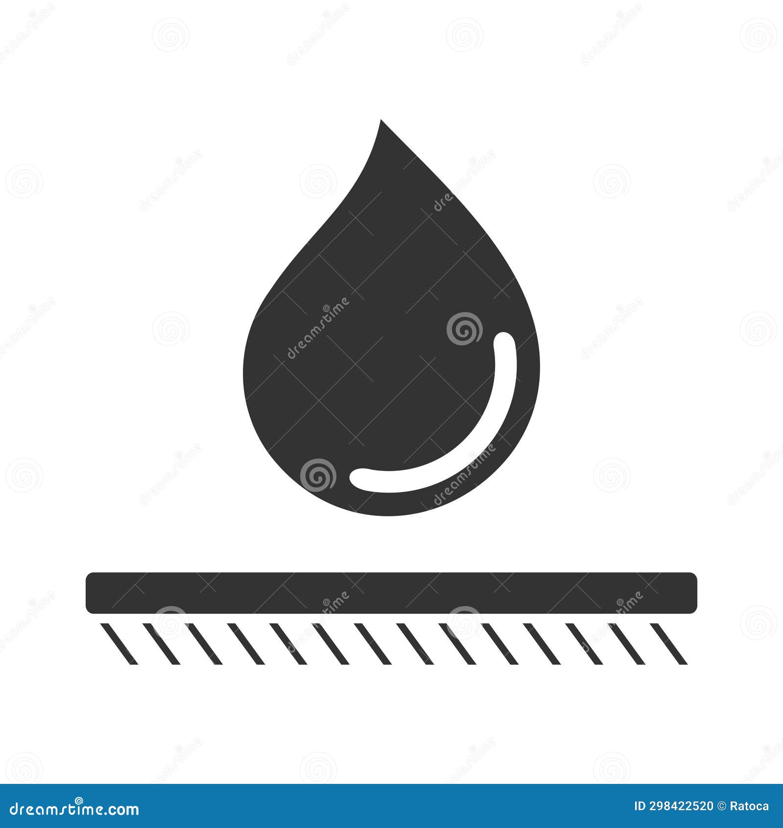 Liquid protection symbol stock vector. Illustration of water 298422520