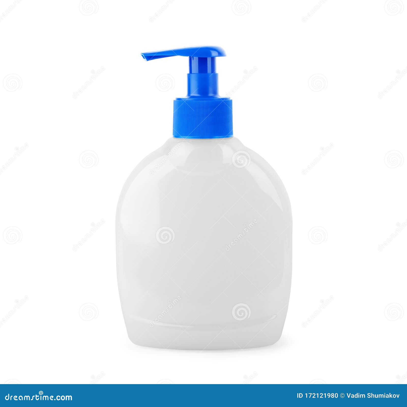 Liquid Soap With Dispenser On White Background Stock Photo ...