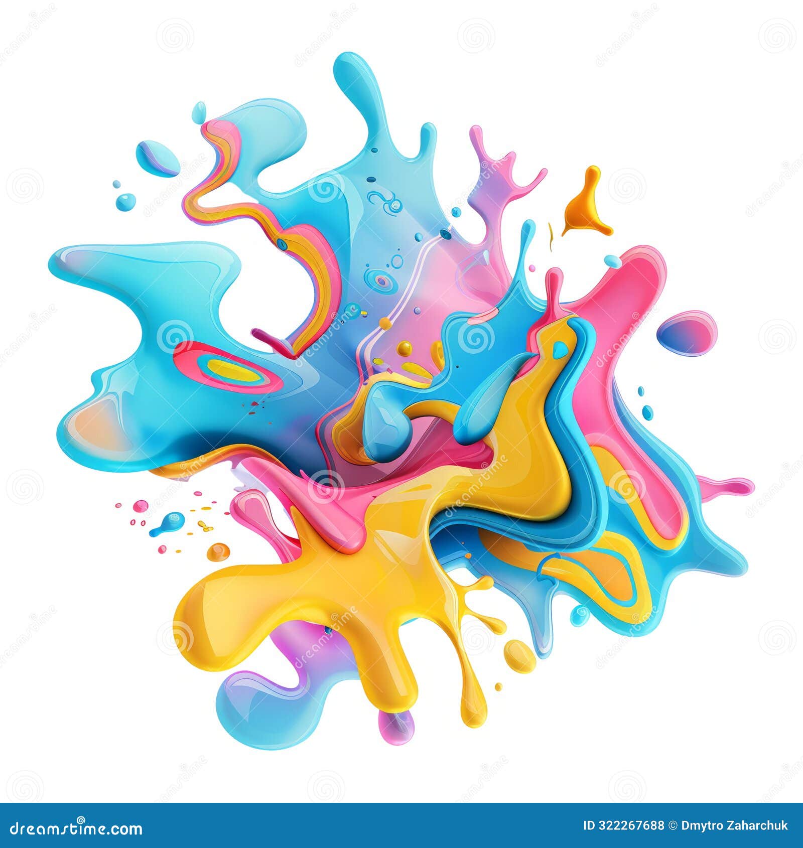 liquid splashes in the air, blending with abstract s