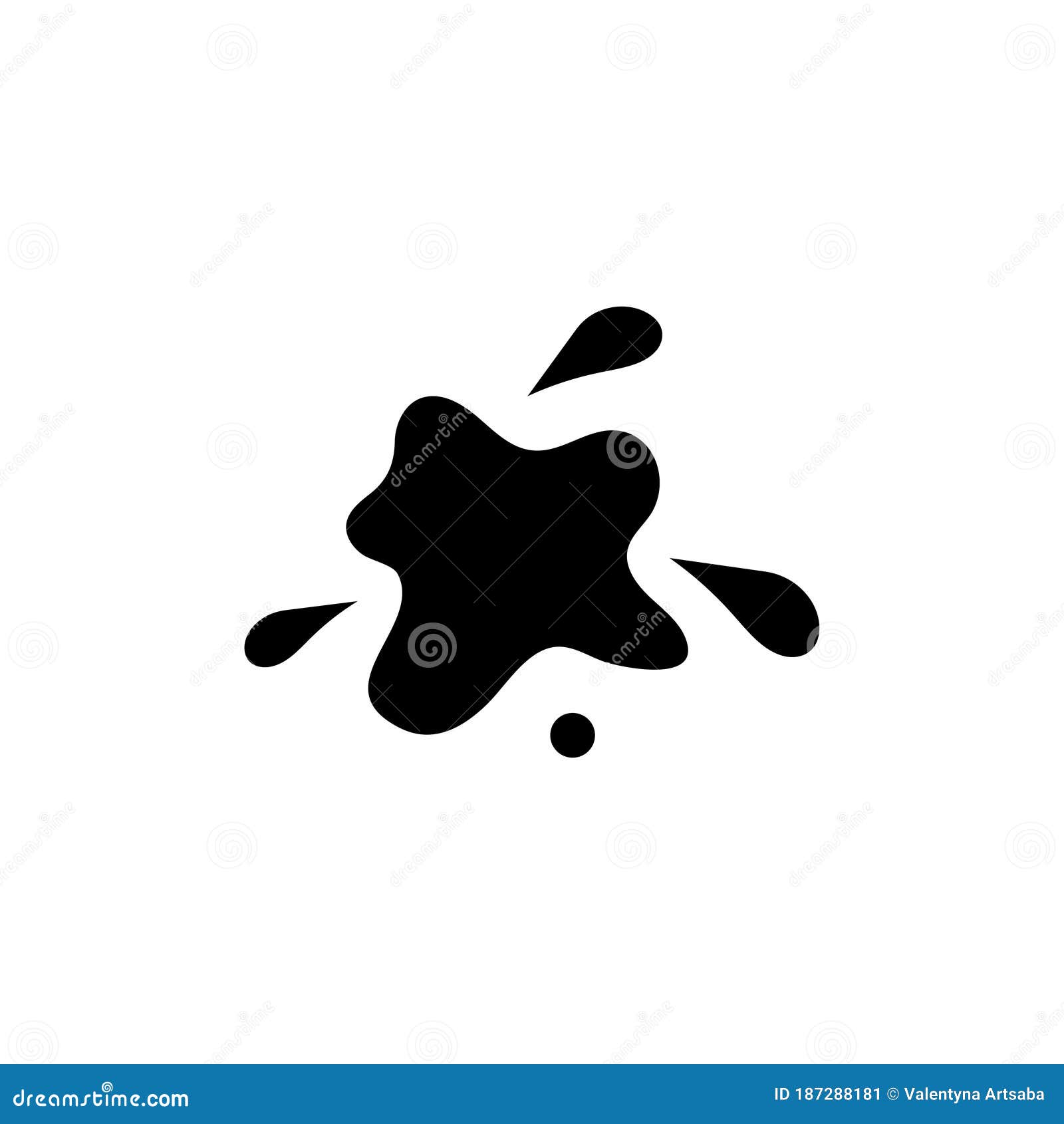 Download Liquid Spot, Ink Splat, Paint Splash. Flat Vector Icon ...