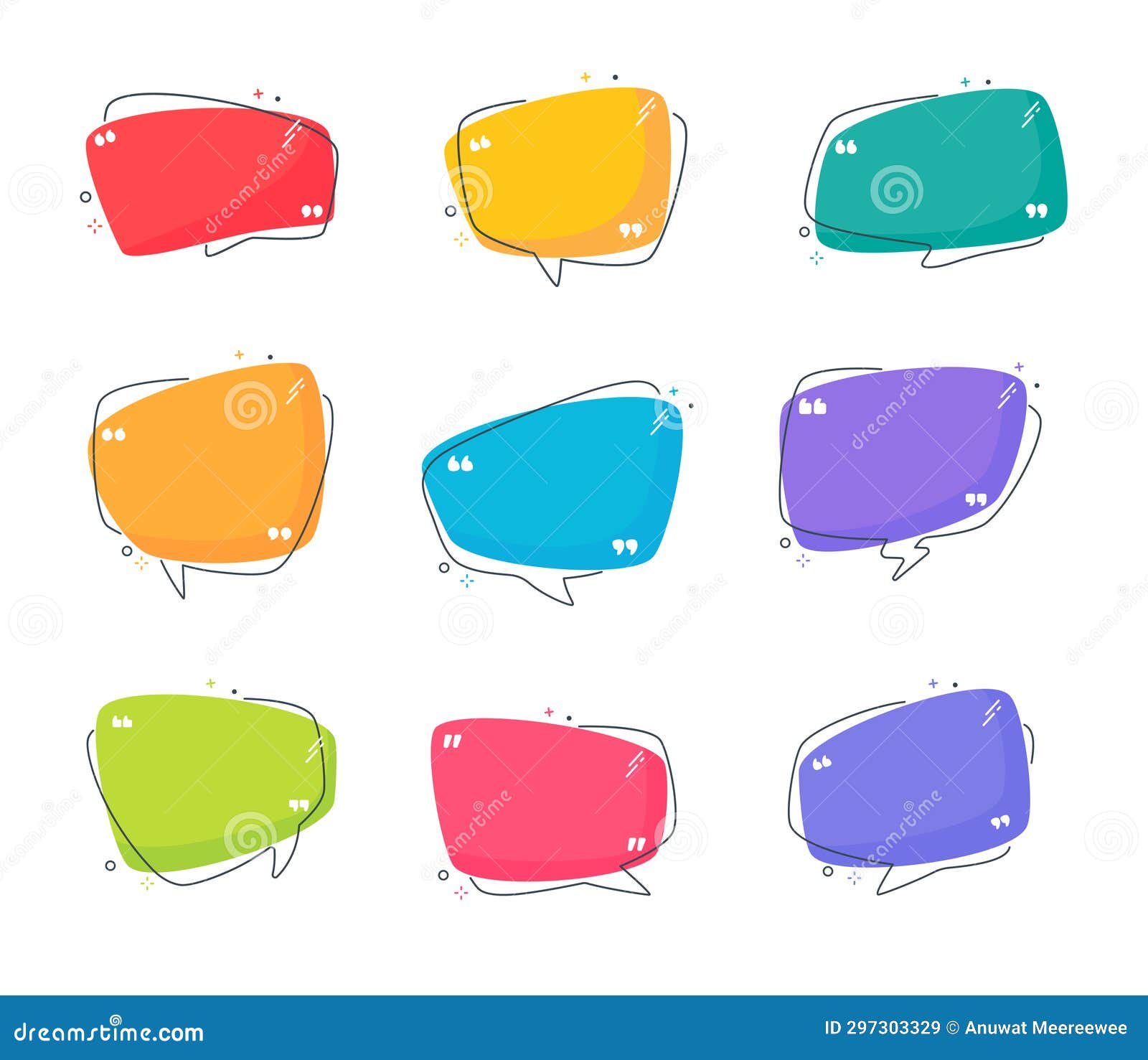 Liquid Text Box. Quote Speech Bubble Stock Illustration Illustration