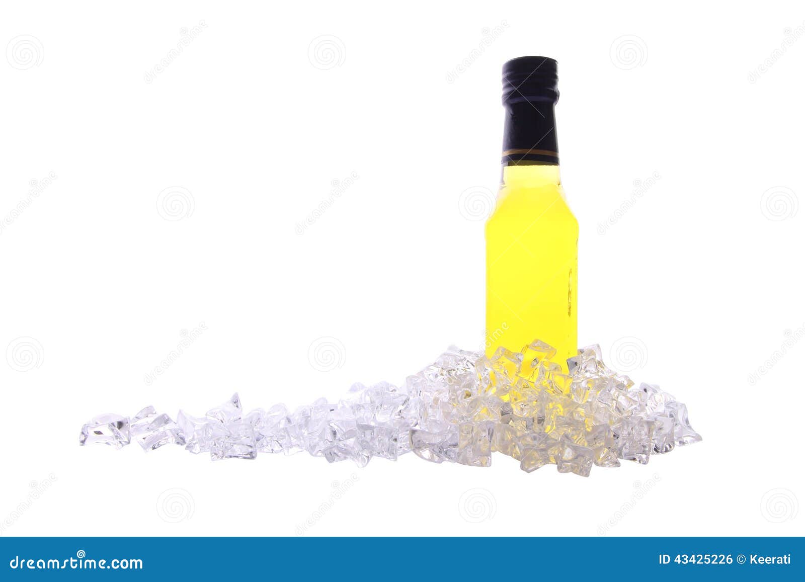 Liquor Bottle and Ice Cracked Stock Photo Image of freeze, background 43425226