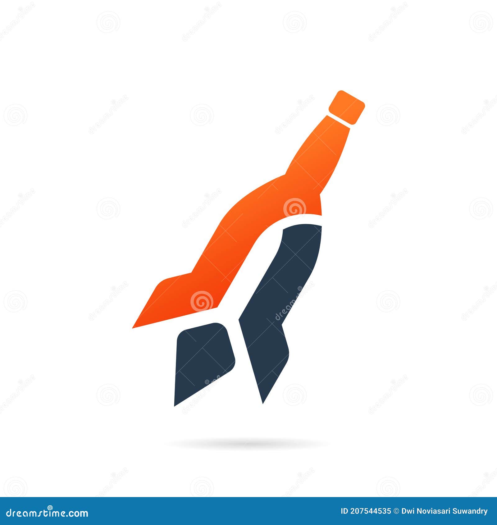 Liquor Bottle Rocket Logo Concept Stock Vector Illustration of sale