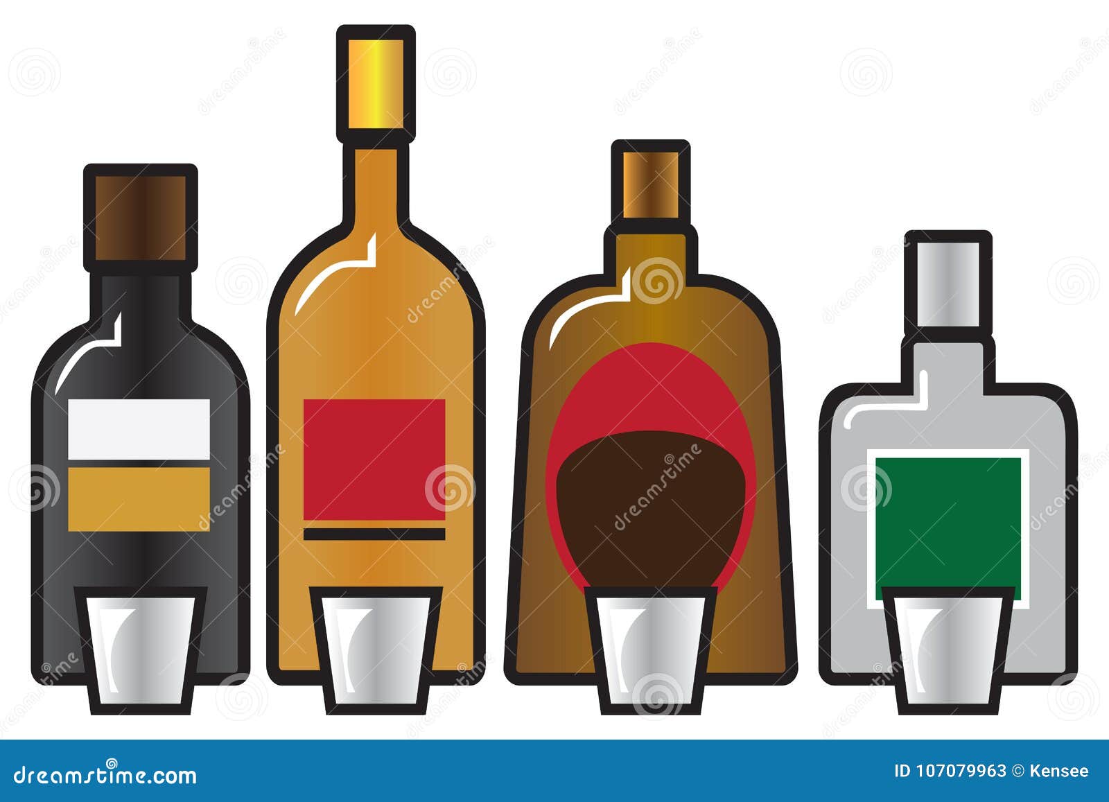 Liquor Bottles Sign Stock Photo 46093350