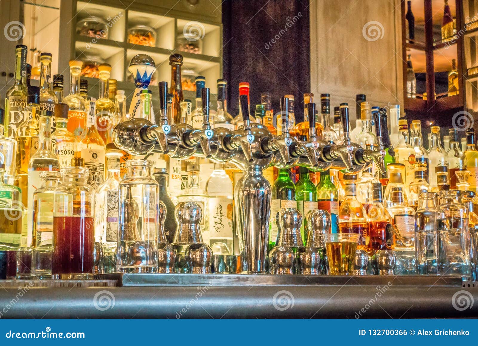 Liquor on Shelves at the Bar Editorial Photo Image of beverage
