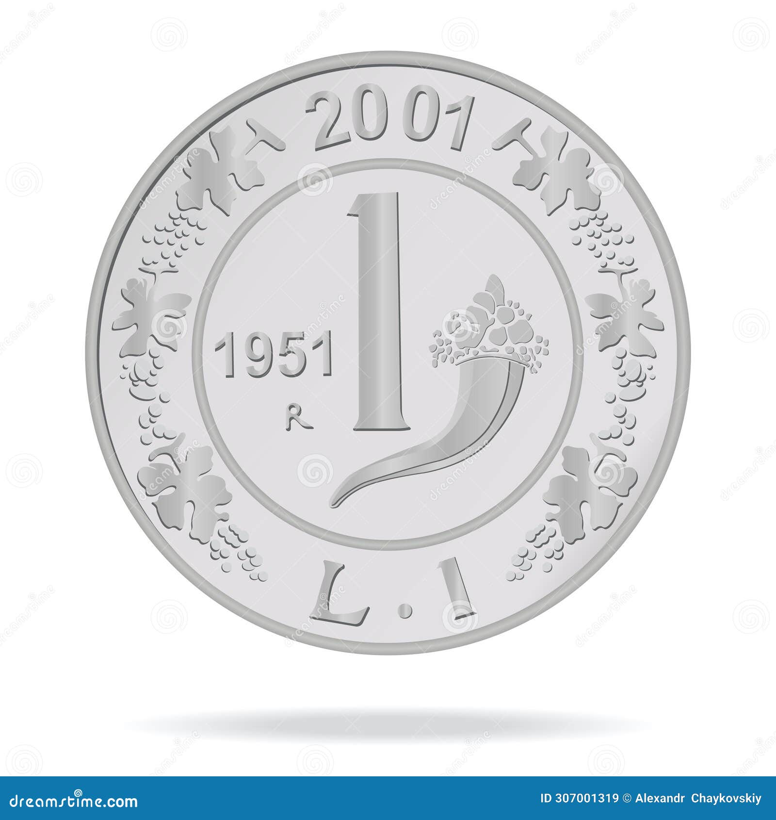 Italian Lira Coin Illustrations & Vectors
