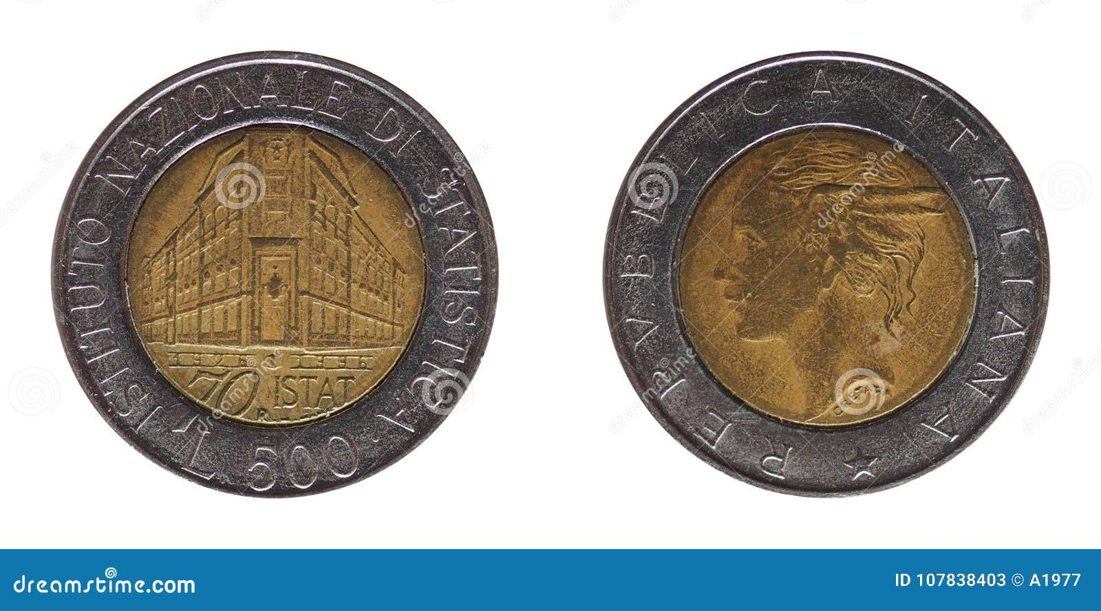 500 liras coin, italy