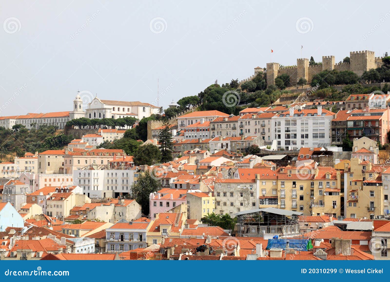 lisbon and castle of sao jorge, portugal