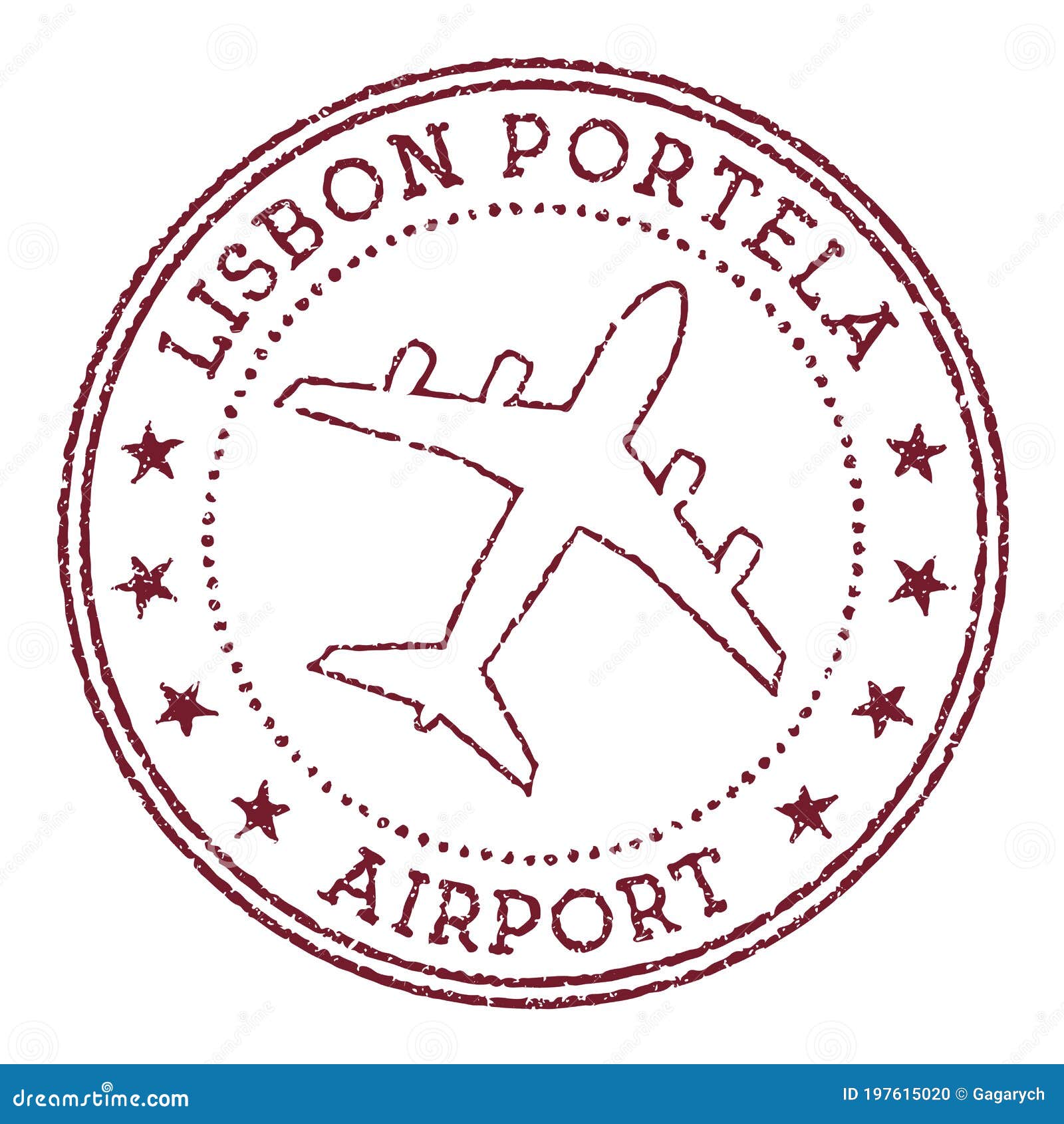 lisbon portela airport stamp.