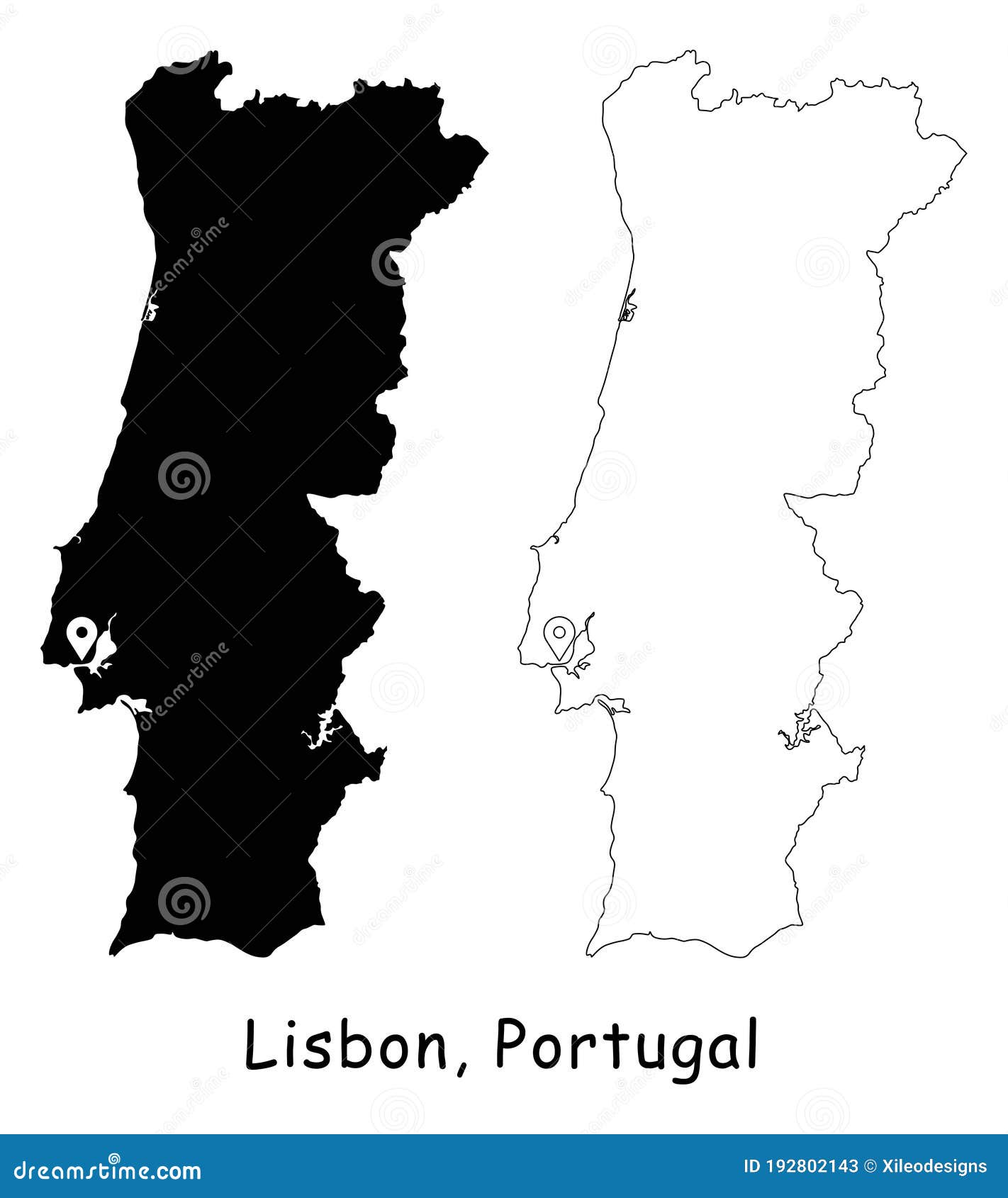 Premium Vector  Detailed political vector map of portugal