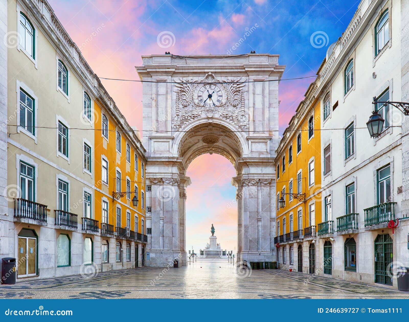 lisbon -  praca do comercio, portugal