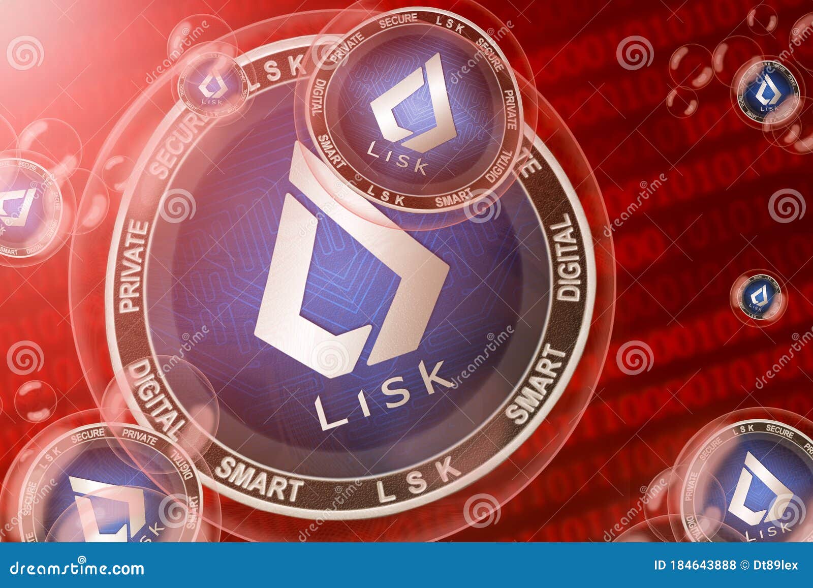 Lisk Crash, Bubble. Lisk LSK Cryptocurrency Coins In A ...