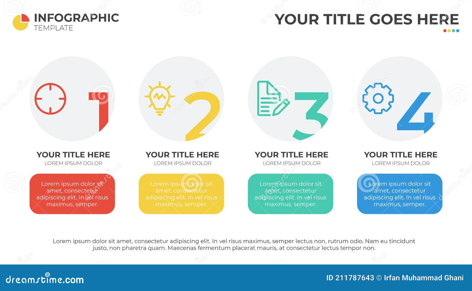 4 list diagram, infographic  template , can be used for website, banner, report, presentation, annual