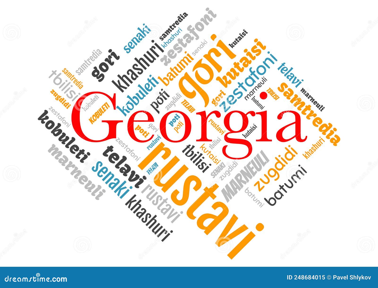 The Largest Cities in Stock Image Image of telavi,