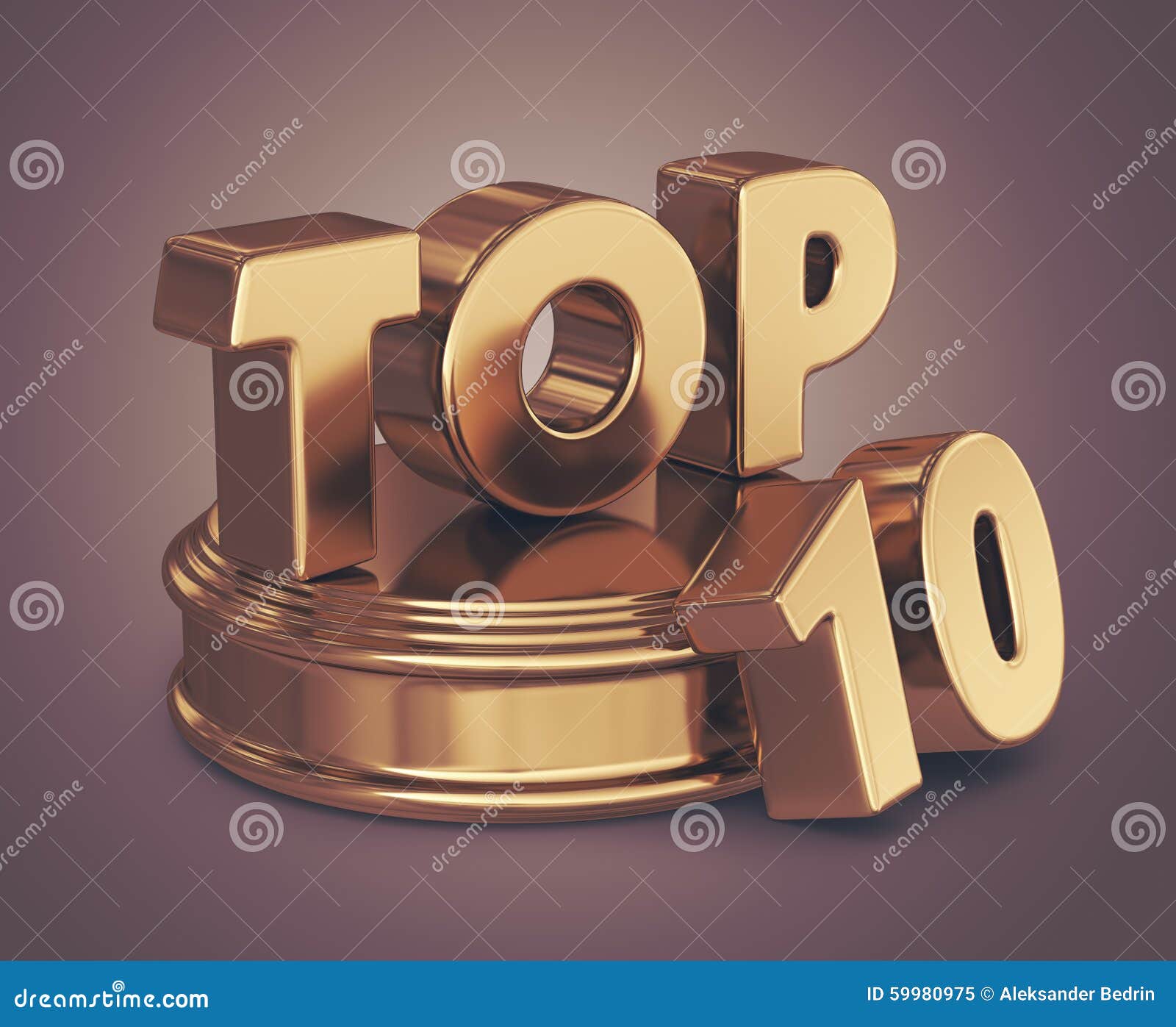 Lista de oro 3D del top 10