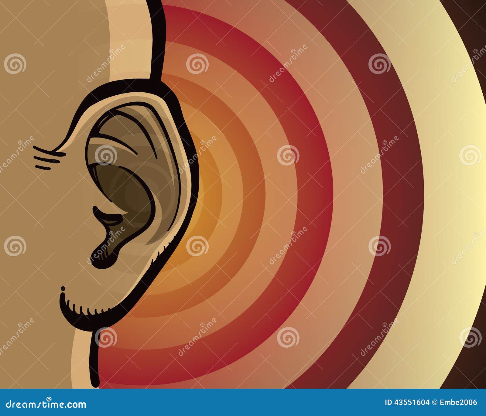 Listening Ear Stock Vector Illustration Of Sound Mixing 43551604