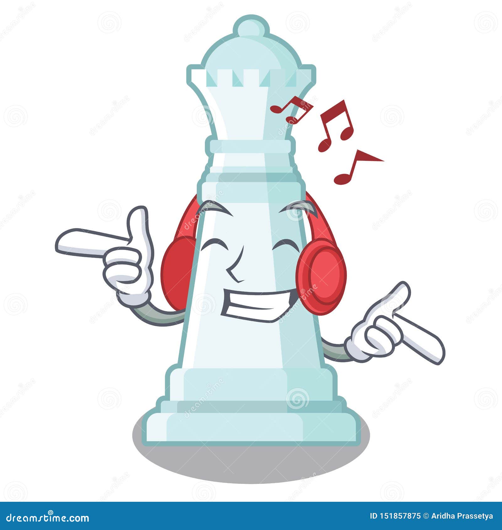 listening music chess queen in the cartoon 