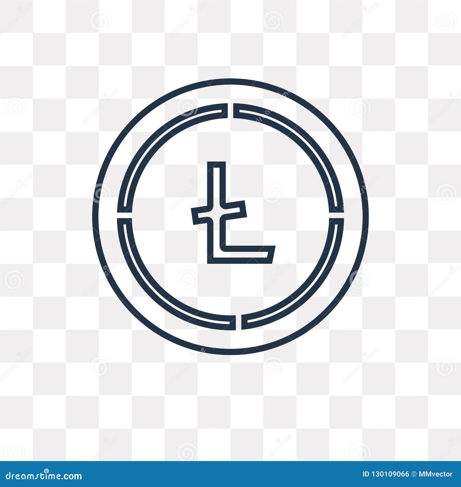 Litecoin Vector Icon Isolated On Transparent Background ...