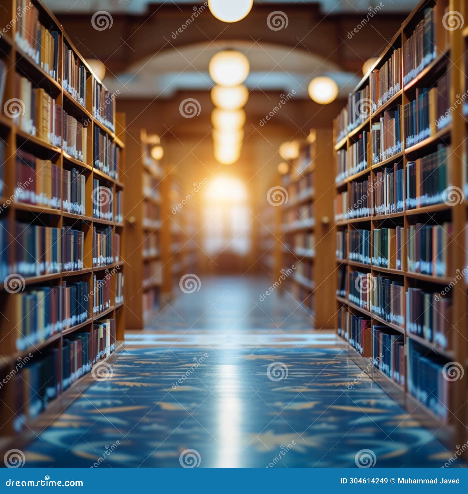 literary ambiance abstract blur of a public librarys tranquil space