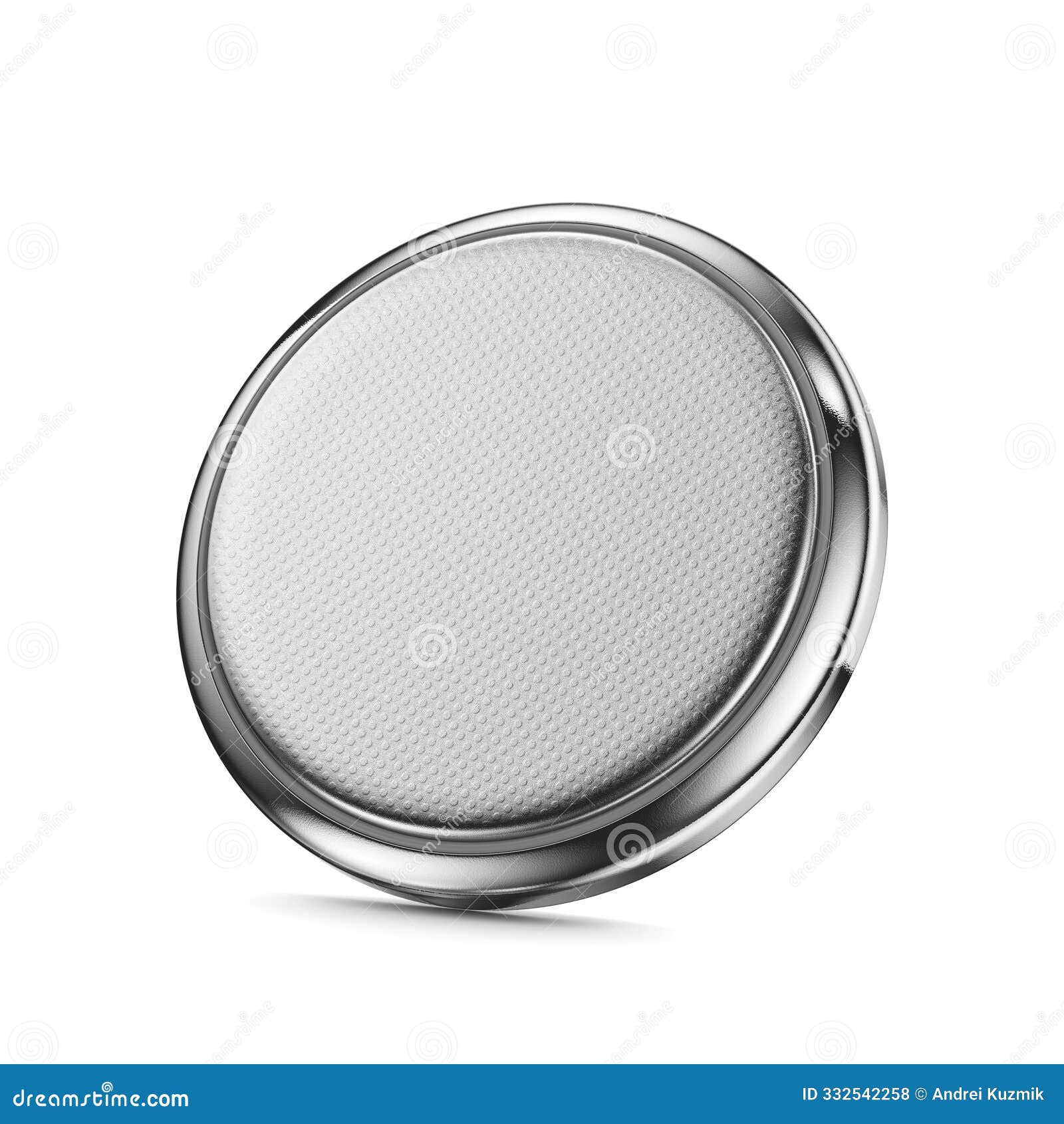 lithium battery, back view  on white. 3d rendering