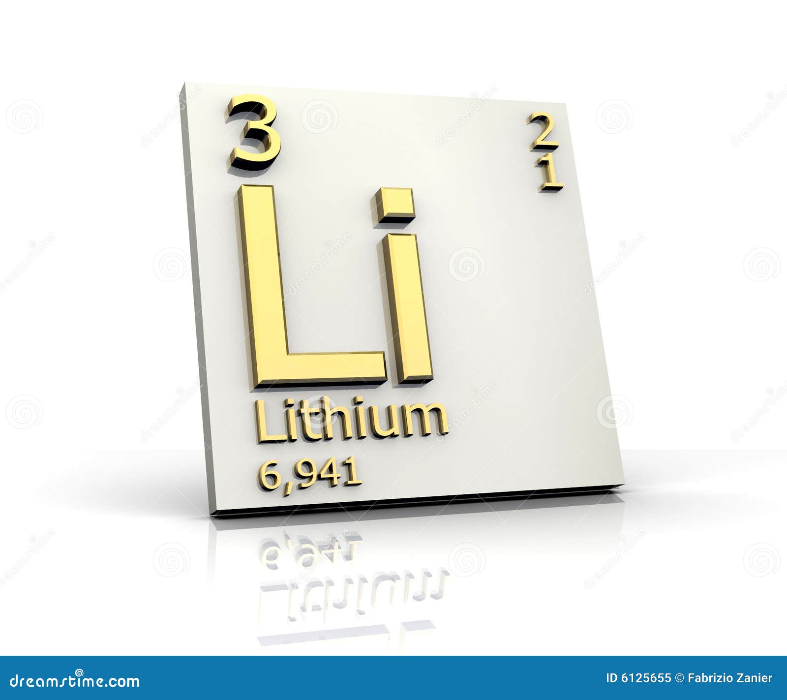 Lithium Form Periodic Table Of Elements Royalty Free Stock Photo 