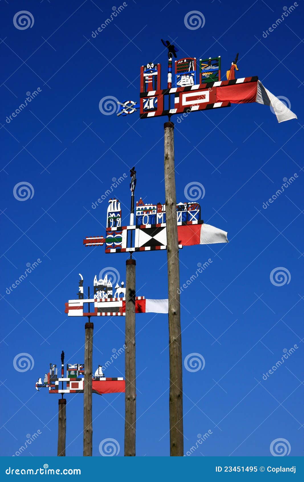 Lithuania Klaipeda Colorful Weathervane Stock Image Image of pointer