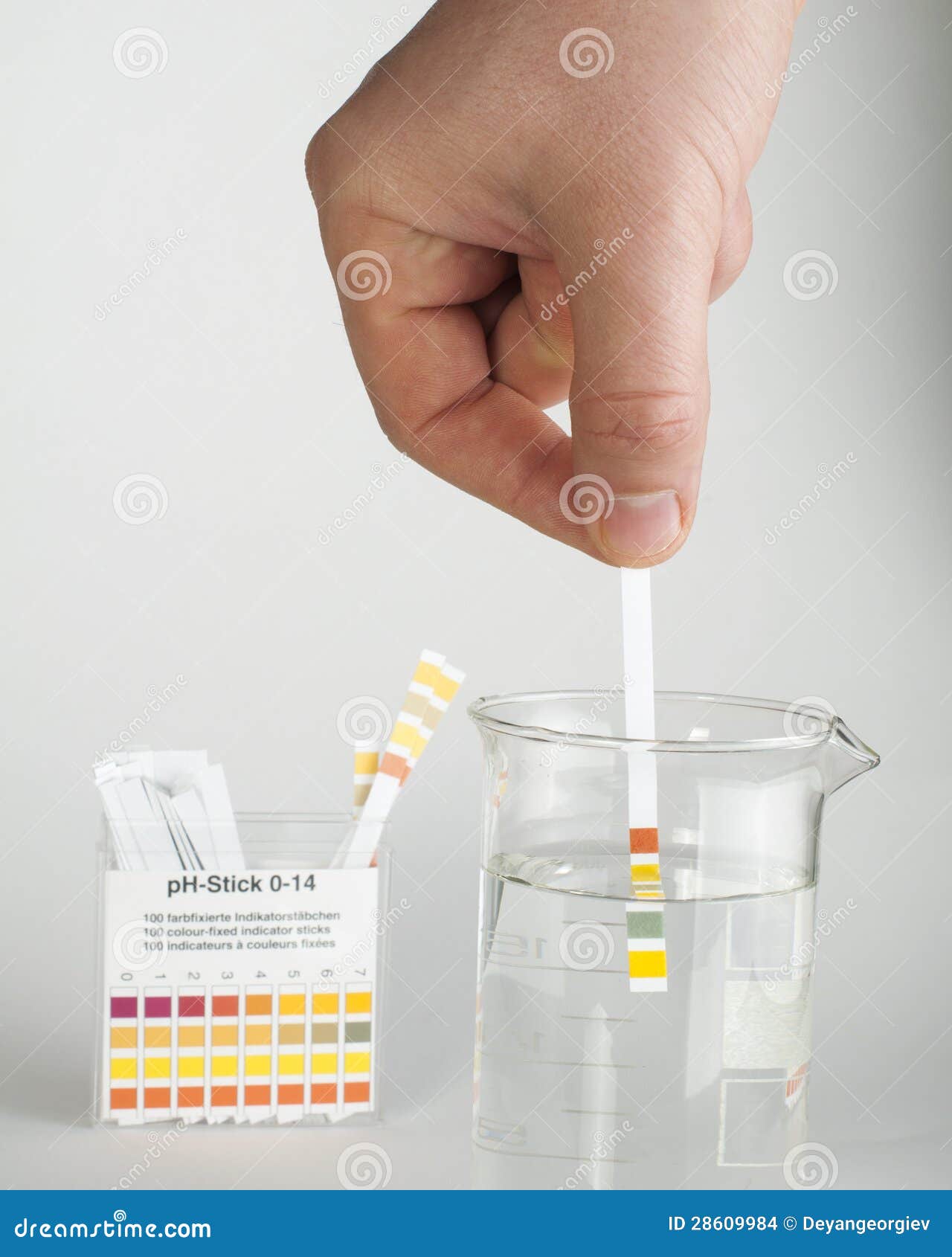 Litmus strips stock photo. Image of measurement, chemical 28609984