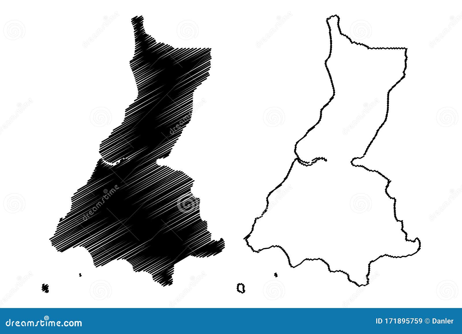 litoral republic of equatorial guinea, provinces of equatorial guinea map  , scribble sketch litoral province