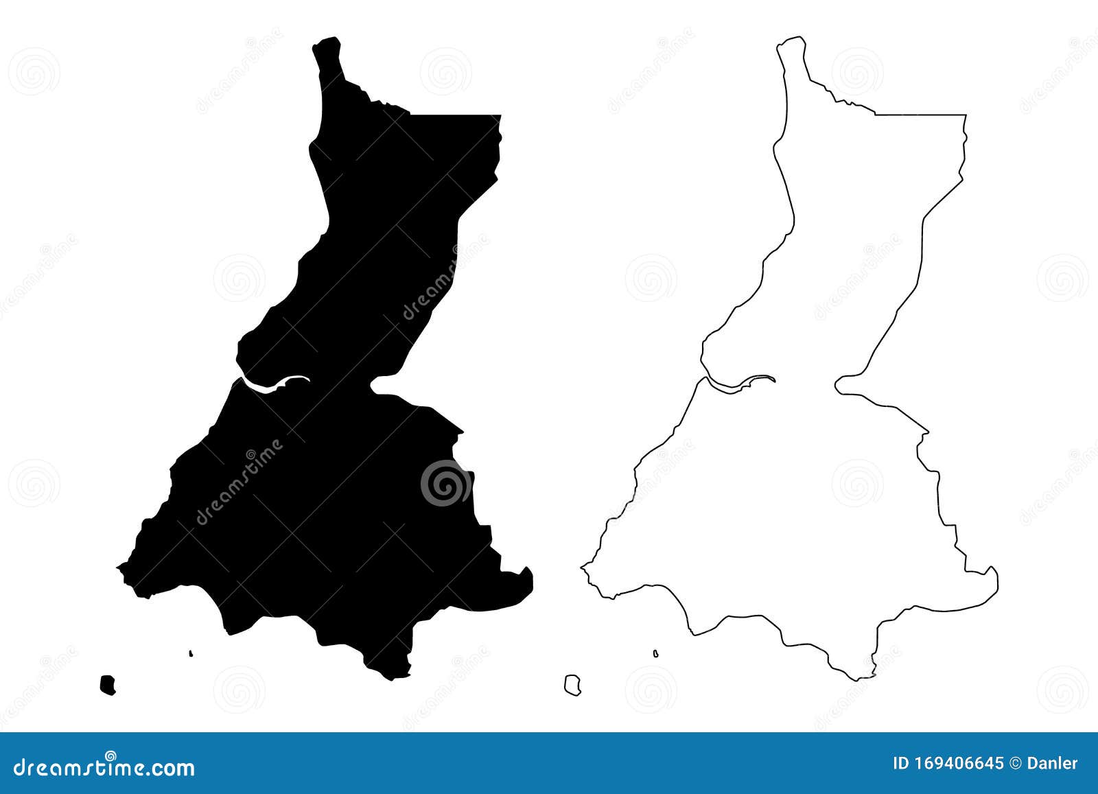 litoral republic of equatorial guinea, provinces of equatorial guinea map  , scribble sketch litoral province