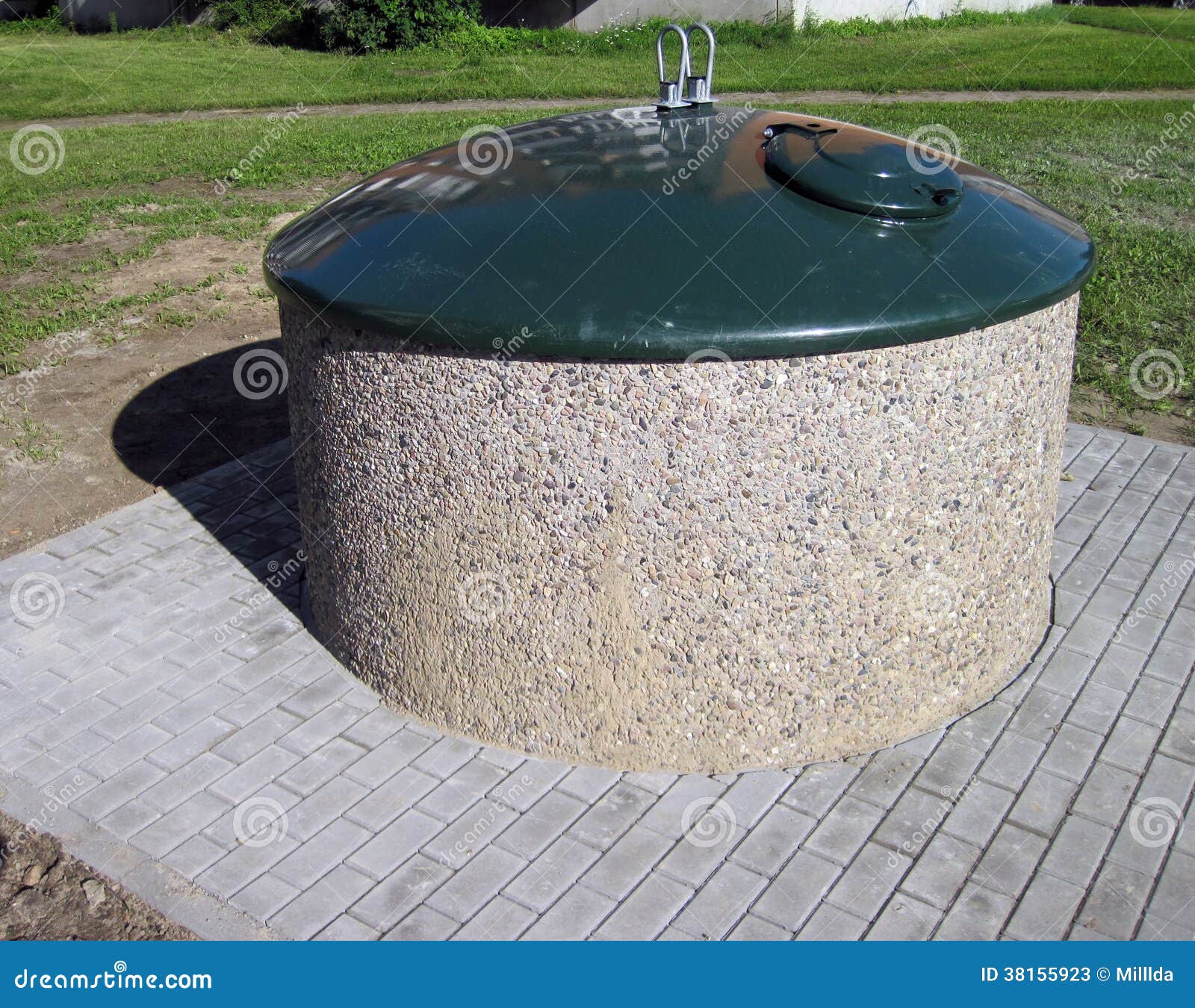 Litter container stock image. Image of grass, metallic 38155923