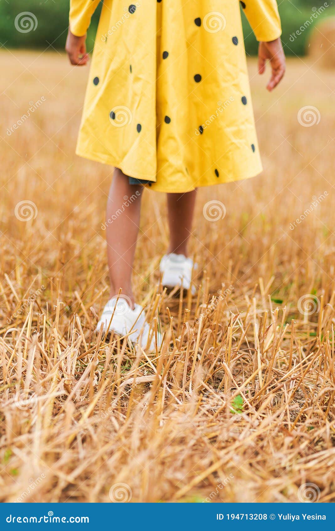 Trendy Yellow Polka Dot Dress ...