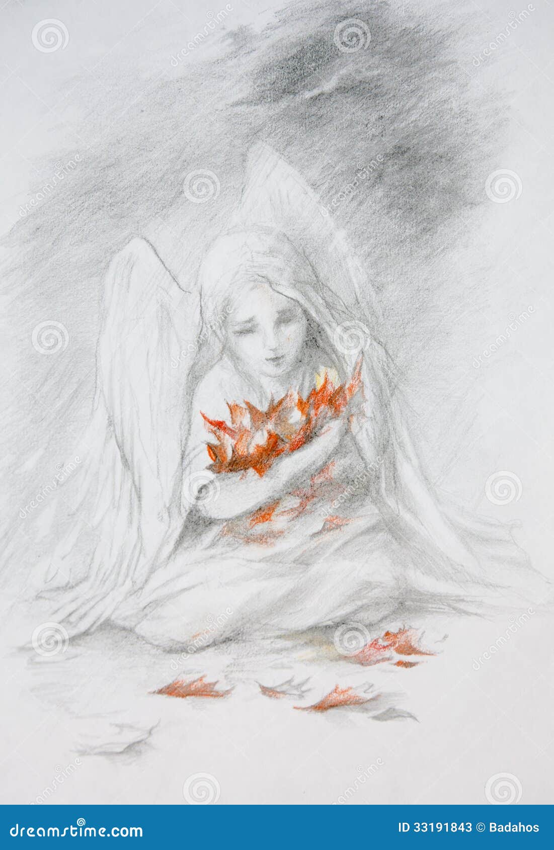 baby angel pencil drawings