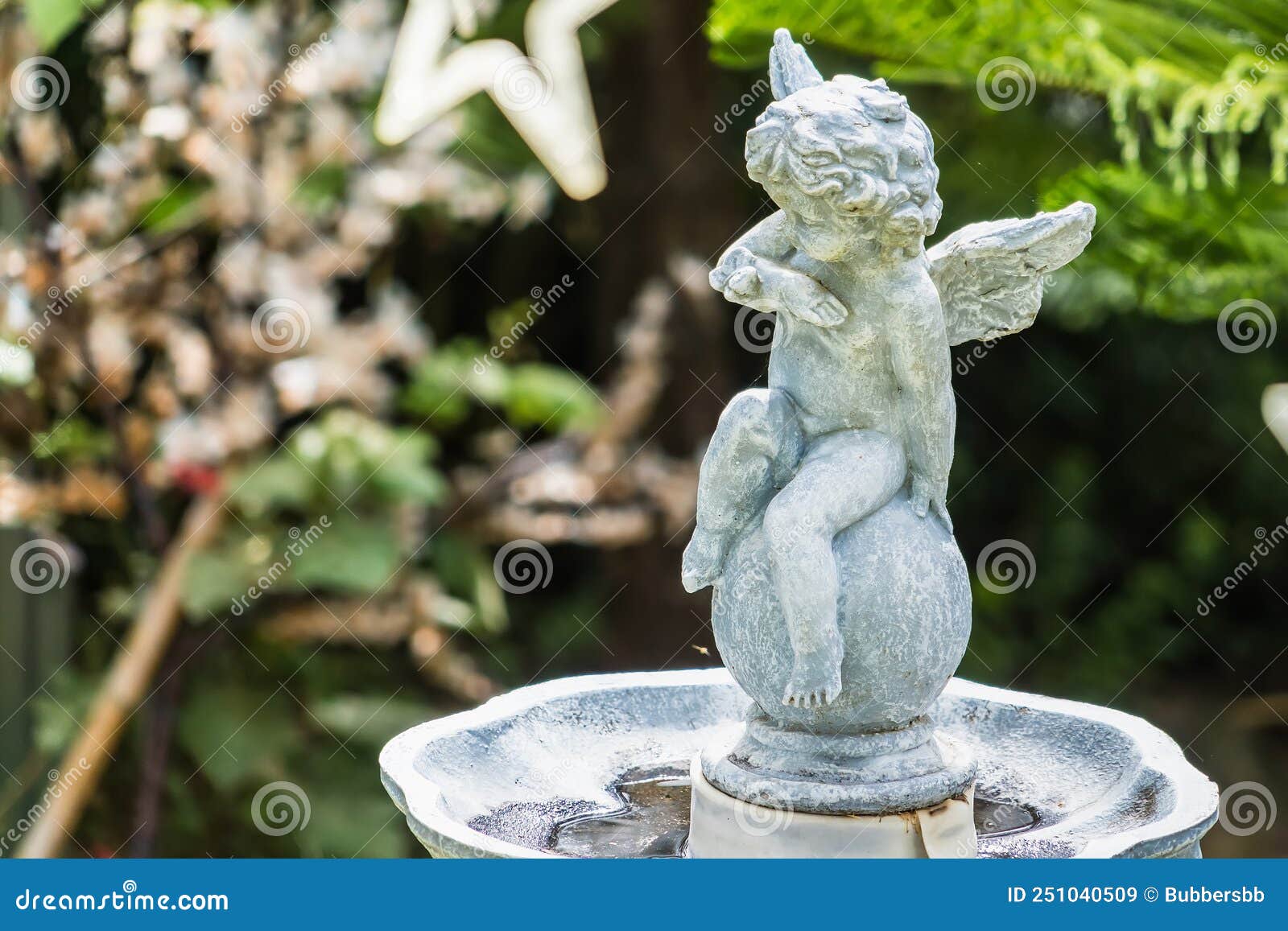 Little Angel Statue in the Garden Stock Image Image of park, cupid