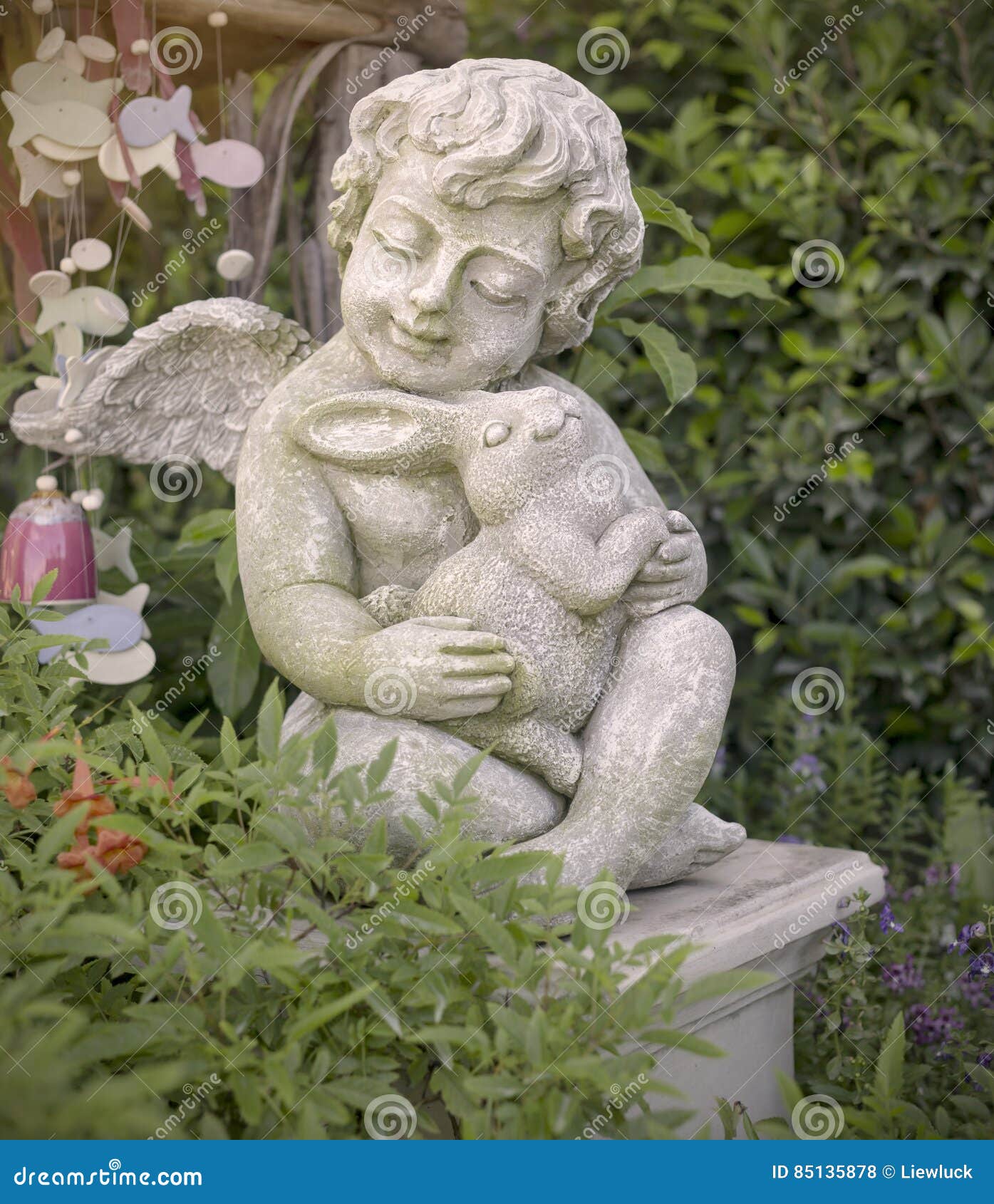 Little angel statue stock photo. Image of decoration 85135878