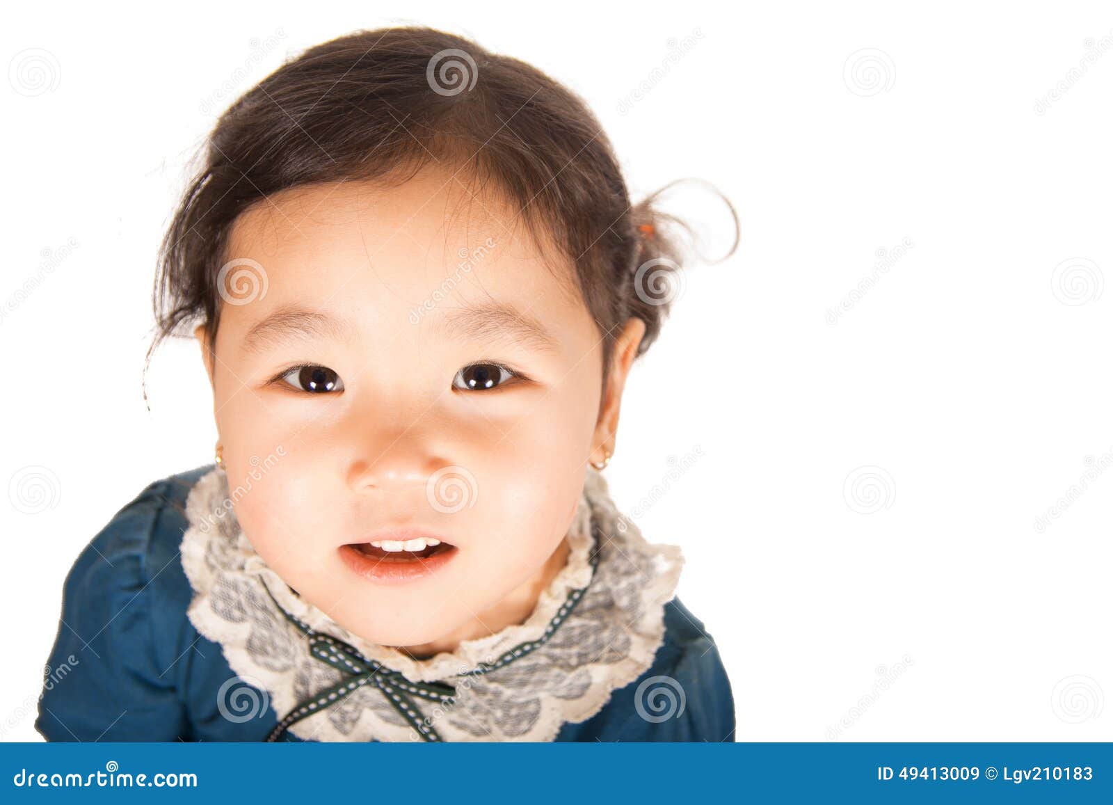 Little Asian Girl Looking Up Stock Image - Image of concepts, cute ...