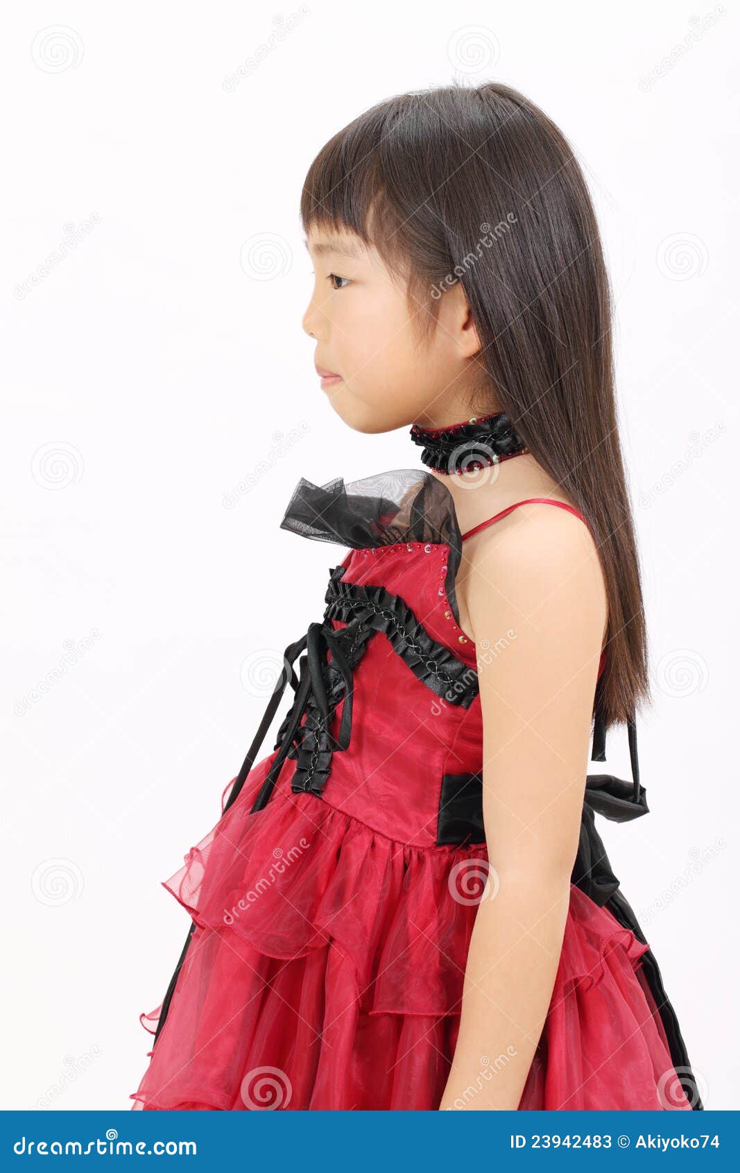 Little Asian Girl Wearing Dress Stock Photos - Image: 23942483