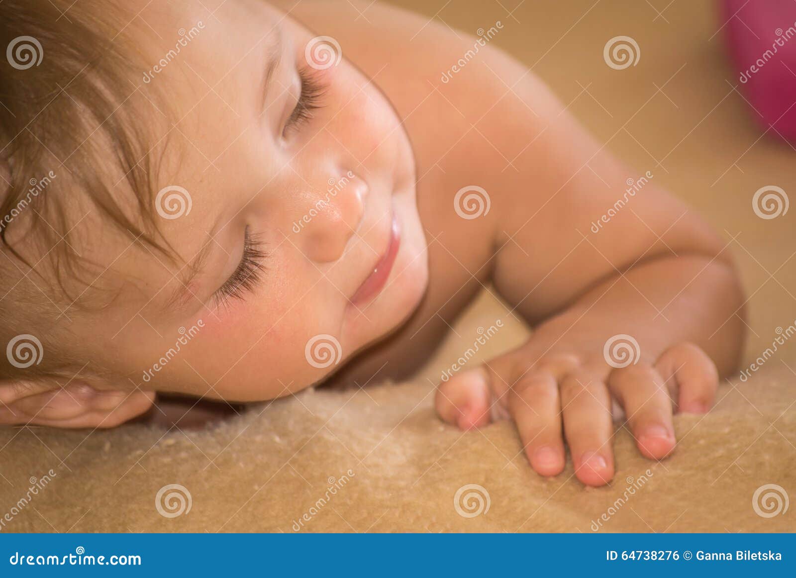 Little Baby Lying on a Cozy Blanket Stock Photo Image of sleep