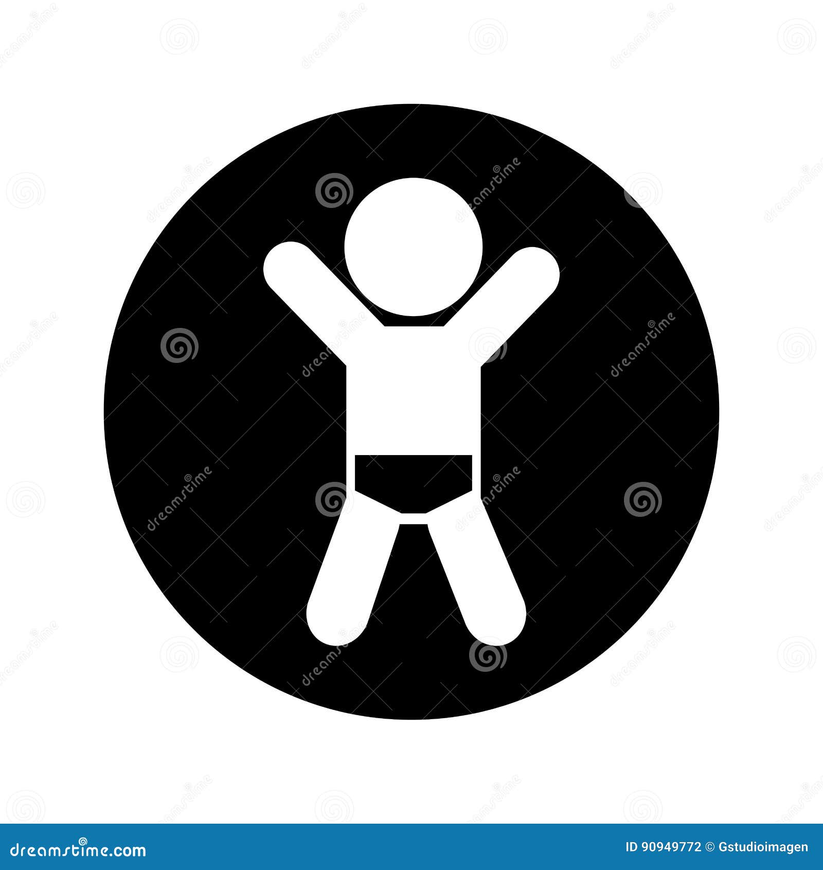 Little Baby Silhouette Icon Stock Vector - Illustration of parents ...
