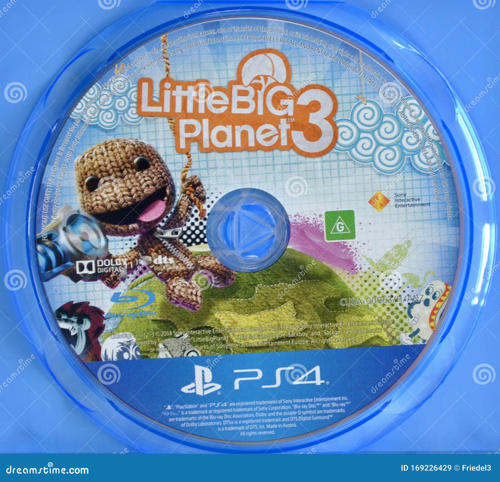 Little Planet 3 PS4 Game Disc Editorial Stock Image - Image of plastic: