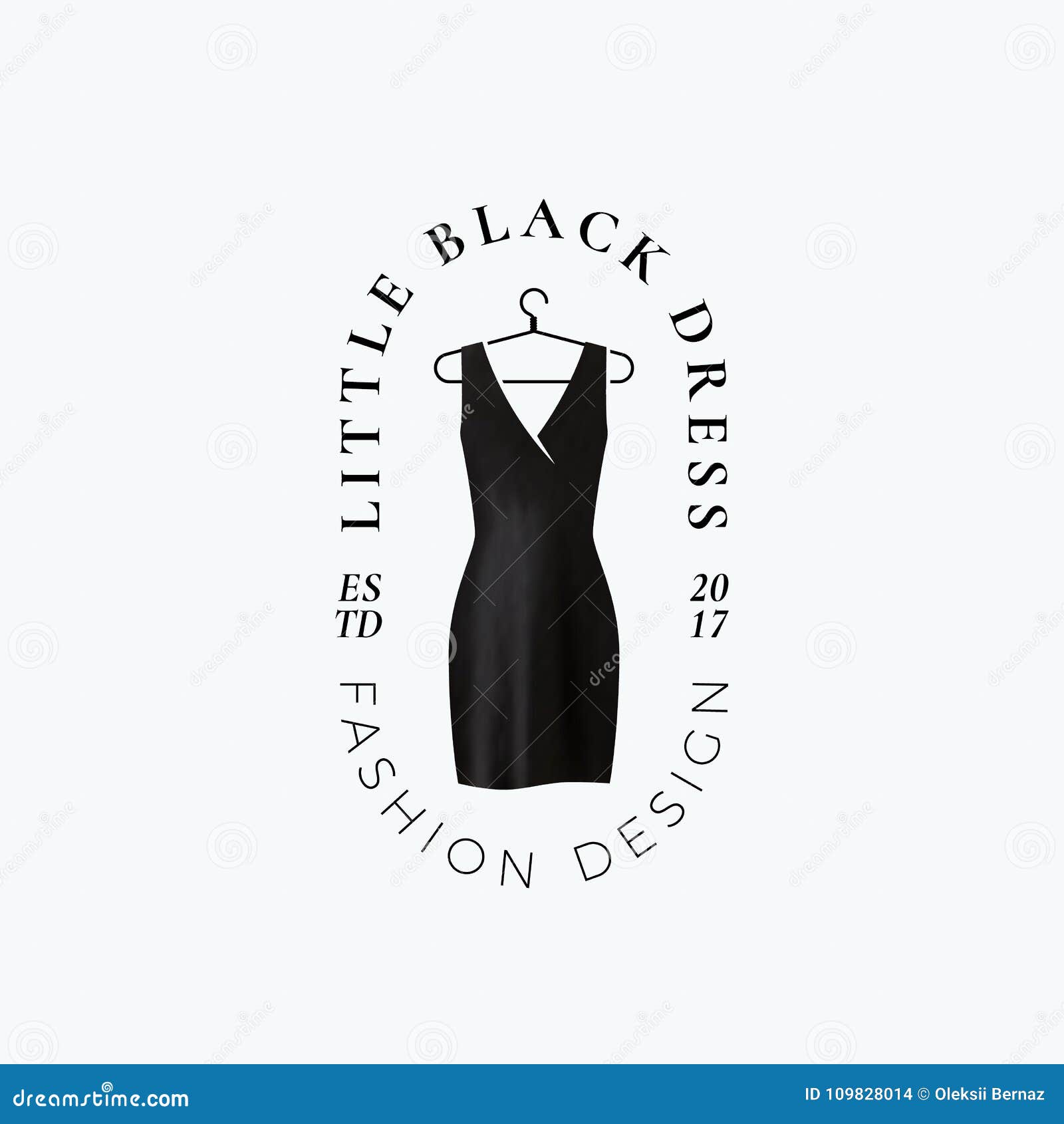 Little Black Dress. Abstract Vector Sign, Symbol or Logo Template ...