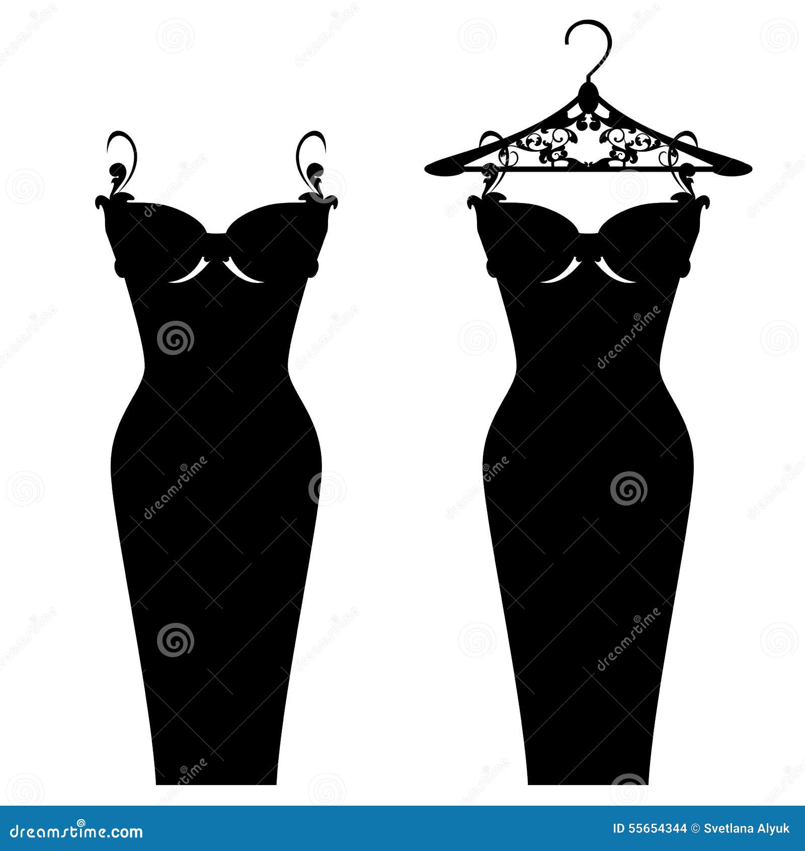 Little black dress stock vector. Illustration of fashion ...