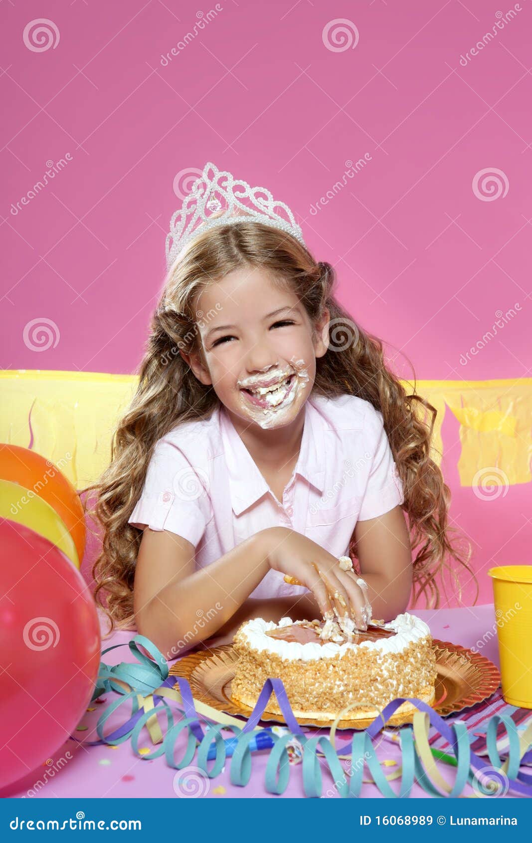  Little  Blond Birthday  Party  Girl  Stock Image Image of 