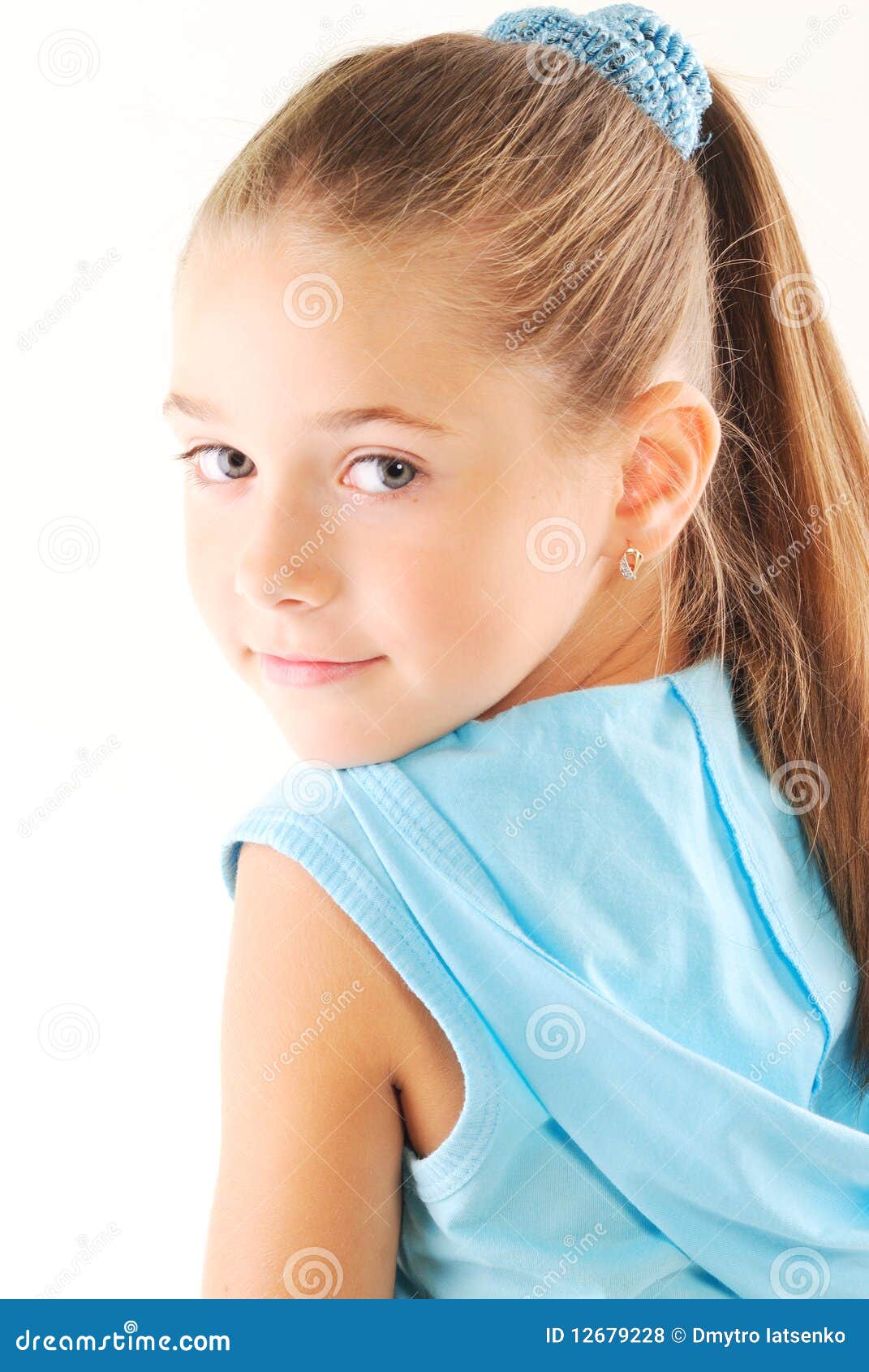 Little Blond Happy Kid Girl At Dentist Office Smiling Showing Diastema ...
