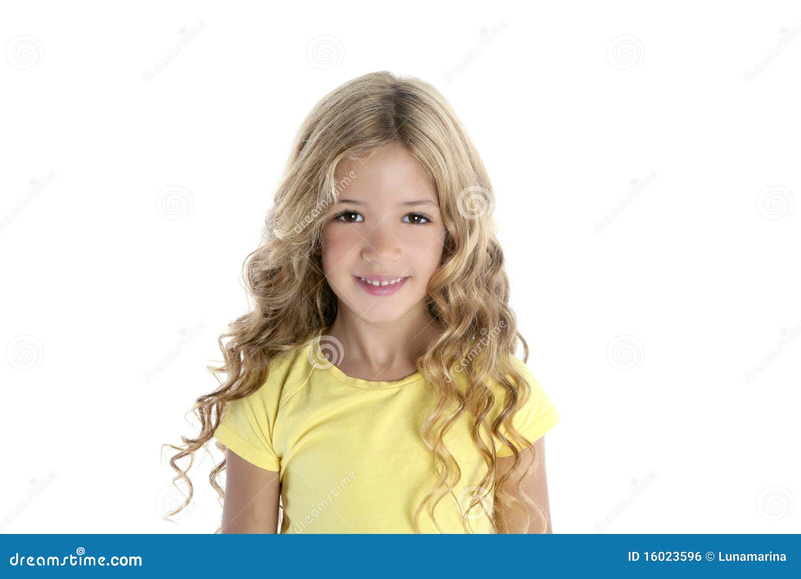 little blond girl smiling